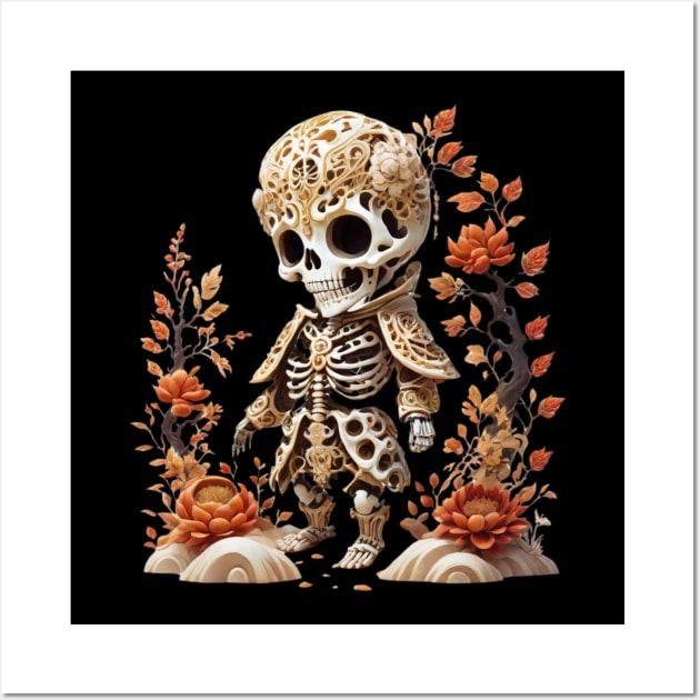 Cute Skeleton Wall Art by Karma